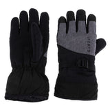 Maxbell Winter Gloves with Wrist Strap for Skiing Snowboarding Shoveling black