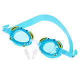 Maxbell Kids Anti-Fog Waterproof PC Swimming Goggles Glasses Cute Crab Frame Cyan