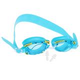 Maxbell Kids Anti-Fog Waterproof PC Swimming Goggles Glasses Cute Crab Frame Cyan