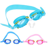 Maxbell Kids Anti-Fog Waterproof PC Swimming Goggles Glasses Cute Crab Frame Cyan