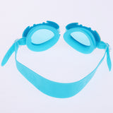 Maxbell Kids Anti-Fog Waterproof PC Swimming Goggles Glasses Cute Crab Frame Cyan