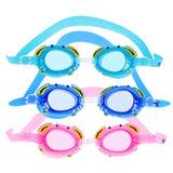 Maxbell Kids Anti-Fog Waterproof PC Swimming Goggles Glasses Cute Crab Frame Cyan