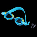 Maxbell Kids Anti-Fog Waterproof PC Swimming Goggles Glasses Cute Crab Frame Cyan