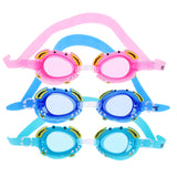 Maxbell Kids Anti-Fog Waterproof PC Swimming Goggles Glasses Cute Crab Frame Cyan