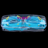 Maxbell Kids Anti-Fog Waterproof PC Swimming Goggles Glasses Cute Crab Frame Cyan