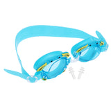 Maxbell Kids Anti-Fog Waterproof PC Swimming Goggles Glasses Cute Crab Frame Cyan