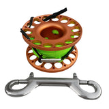 Maxbell Scuba Diving Finger Spool Reel 15m Line with Double Ended Bolt Snap Orange