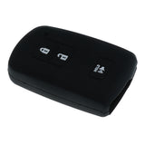 Maxbell 3 Buttons Silicone Car Smart Key Shell Fob Case Cover for Toyota  Black 1