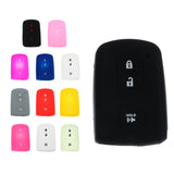 Maxbell 3 Buttons Silicone Car Smart Key Shell Fob Case Cover for Toyota  Black 1