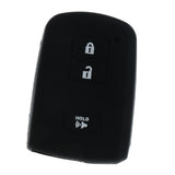 Maxbell 3 Buttons Silicone Car Smart Key Shell Fob Case Cover for Toyota  Black 1