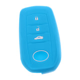 Maxbell Car Key Silicone 3 Buttons Protective Case Cover For Toyota Mirai  Blue