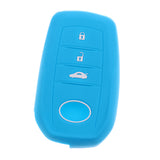 Maxbell Car Key Silicone 3 Buttons Protective Case Cover For Toyota Mirai  Blue