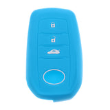 Maxbell Car Key Silicone 3 Buttons Protective Case Cover For Toyota Mirai  Blue