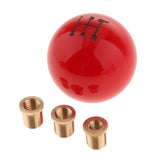 Maxbell Universal Car 5 Manual Speed Round Ball Gear Shift Knob Lever  Red