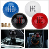 Maxbell Universal Car 5 Manual Speed Round Ball Gear Shift Knob Lever  Red