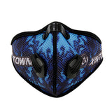 Maxbell Cycling Half Face Mask Activated Carbon Filter Mesh Cloth Blue