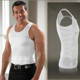 Maxbell Men's Shapewear Body Shaper Vest Sliming Chest Waist Belly Underwear-White M