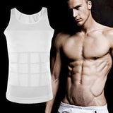 Maxbell Men's Shapewear Body Shaper Vest Sliming Chest Waist Belly Underwear-White M