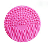 Maxbell Mini Silicone Makeup Brush Washing Scrubber Board Pad Cleaning Tool - Rosy