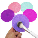 Maxbell Mini Silicone Makeup Brush Washing Scrubber Board Pad Cleaning Tool - Rosy