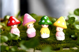 Maxbell 4pcs Miniature Dollhouse Bonsai Fairy Garden Landscape Mushroom Doll Decor