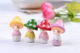 Maxbell 4pcs Miniature Dollhouse Bonsai Fairy Garden Landscape Mushroom Doll Decor