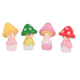Maxbell 4pcs Miniature Dollhouse Bonsai Fairy Garden Landscape Mushroom Doll Decor