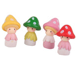 Maxbell 4pcs Miniature Dollhouse Bonsai Fairy Garden Landscape Mushroom Doll Decor