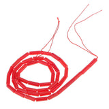 Maxbell Deep Red Column Natural Coral Beads Strand 16 Inch