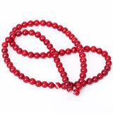 Maxbell 4mm Natural Red Coral Round Loose Beads Strand 15.5 Inch