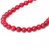 Maxbell 4mm Natural Red Coral Round Loose Beads Strand 15.5 Inch