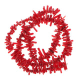 Maxbell Deep Red Bamboo Branch Loose Beads 9-12mm / 16 Inch