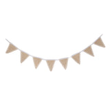 Maxbell Jute Burlap Fabric Bunting Banner Vintage Lace 8 Flags for Wedding Party
