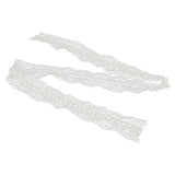 Maxbell White Faux Pearls Lace Trim DIY Sewing Applique 100cm x 4.5cm