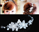 Maxbell Bridal Bridesmaid Wedding Pearl Diamante Butterfly Love Flower Headband Tiara
