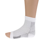 Maxbell Foot Compression Sleeve Anti Plantar Support Ankle Pain Relief S/M White