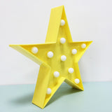 Maxbell Mini LED Night Light Lamp Home Room Party Desk Wall Decor Yellow Star