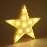 Maxbell Mini LED Night Light Lamp Home Room Party Desk Wall Decor Yellow Star