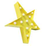 Maxbell Mini LED Night Light Lamp Home Room Party Desk Wall Decor Yellow Star