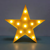 Maxbell Mini LED Night Light Lamp Home Room Party Desk Wall Decor Yellow Star