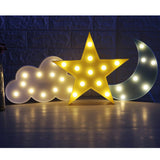 Maxbell Mini LED Night Light Lamp Home Room Party Desk Wall Decor Yellow Star