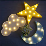 Maxbell Mini LED Night Light Lamp Home Room Party Desk Wall Decor Yellow Star