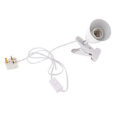 Maxbell Bell Mouth Reptile Heat Light UVB Bulb Lamp Holder E27 UK Plug White