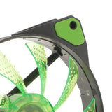 Maxbell 3-4Pin 15 LED Light Neon Quite 120mm PC Computer Case CPU Cooling Fan Green