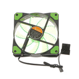 Maxbell 3-4Pin 15 LED Light Neon Quite 120mm PC Computer Case CPU Cooling Fan Green