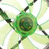 Maxbell 3-4Pin 15 LED Light Neon Quite 120mm PC Computer Case CPU Cooling Fan Green