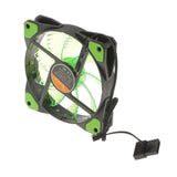 Maxbell 3-4Pin 15 LED Light Neon Quite 120mm PC Computer Case CPU Cooling Fan Green