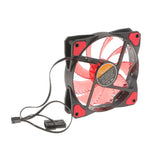 Maxbell 3-4Pin 15 LED Light Neon Quite 120mm PC Computer Case CPU Cooling Fan Red