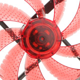 Maxbell 3-4Pin 15 LED Light Neon Quite 120mm PC Computer Case CPU Cooling Fan Red