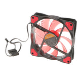 Maxbell 3-4Pin 15 LED Light Neon Quite 120mm PC Computer Case CPU Cooling Fan Red